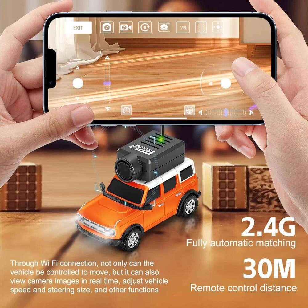 WLtoys 6405 1/64 Full Size Mini RC Car FPV HD Camera 2.4G with Gyroscope Remote control Cars Gifts for Desktop Toys C260305