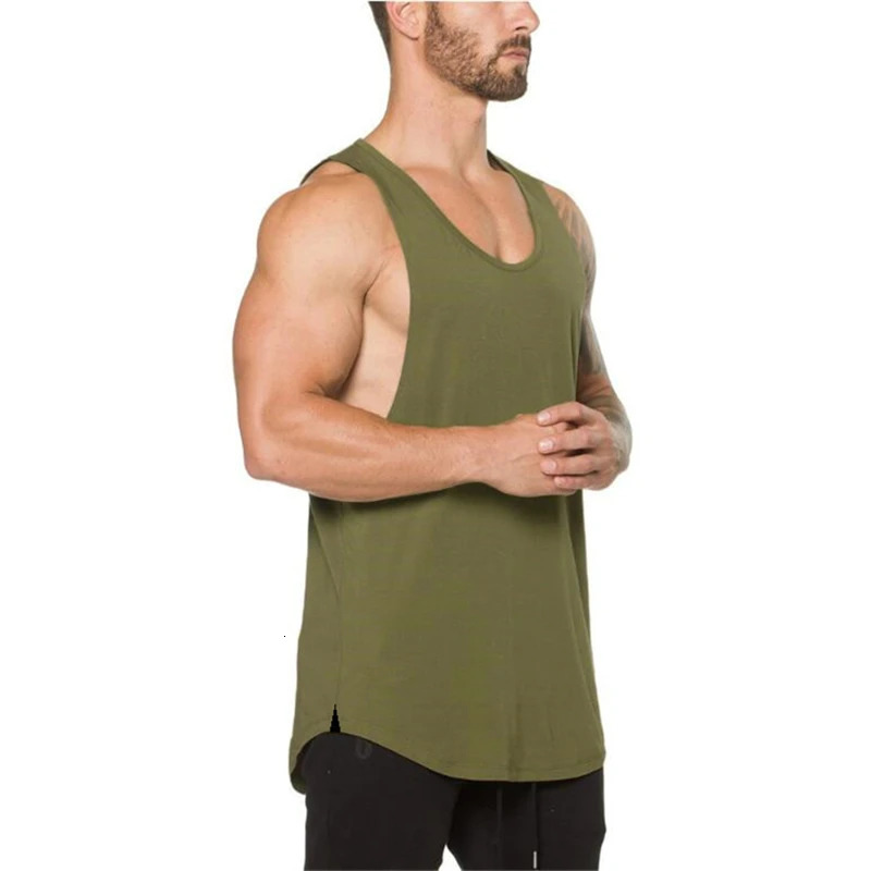 Cotton Breathable Sleeveless T-Shirt Gym Fitness Bodybuilding Training Clothing Mens Running Sport Solid Color Muscle Tank Tops 260306
