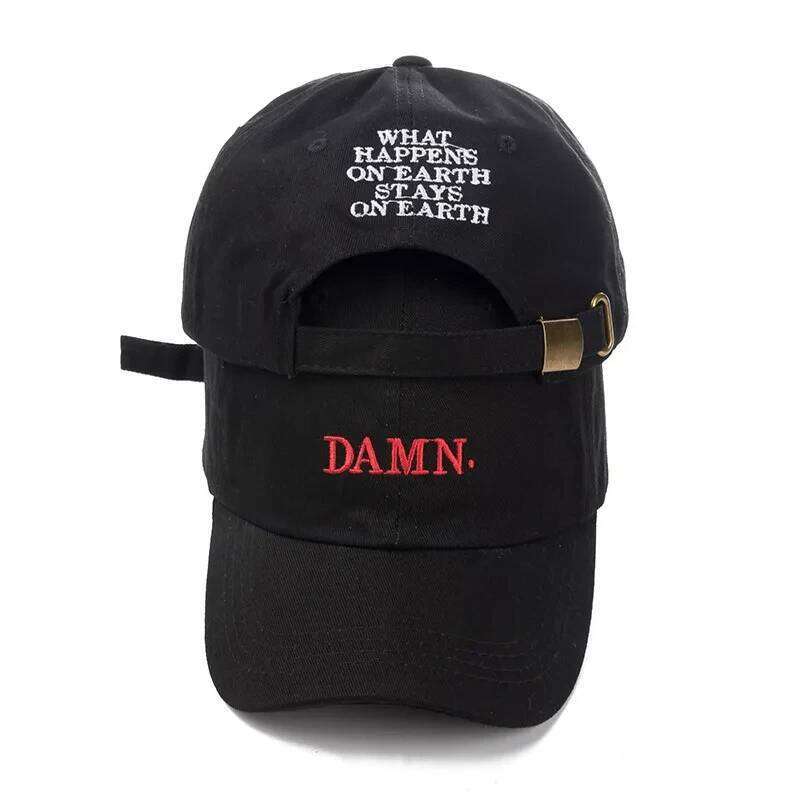 DAMN-Embroidered Hats for Men and Women, Hip Hop, ShinCharacter Lamar, Unstructured , Baseball Cap. Y260304