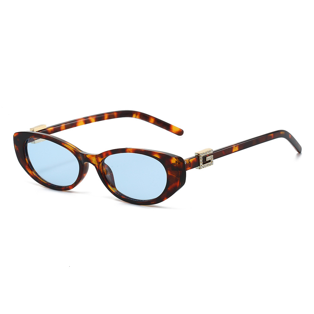 New 25 fashion trendy Korean-style oval small-frame sunglasses, European and American unisex sunglasses with UV protection