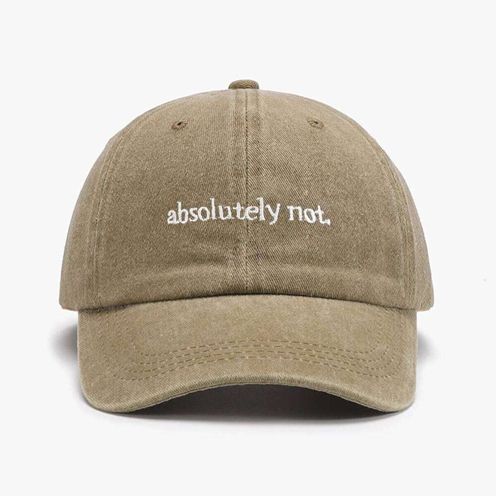 1 "Absolutely Not"embroidery printed baseball cap outdoor fashion accessory hat, adjustable, lightweight, unisex, as a gift Y260304