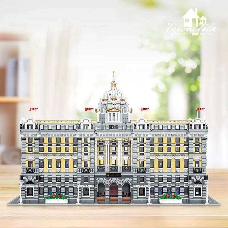 10423PCS City Street View Classic Castle Bank Building Blocks MOC Creative Architectural Model Toy Bricks Children Birthday Gift Z260306