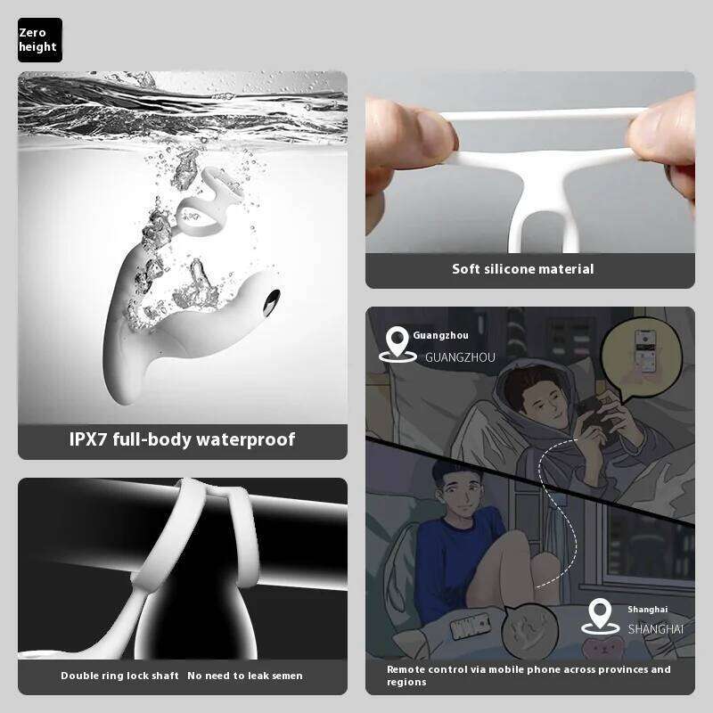 APP remote control prostate massager pulse electric shock heating vibrator delayed ejaculation ring men adult products W260305