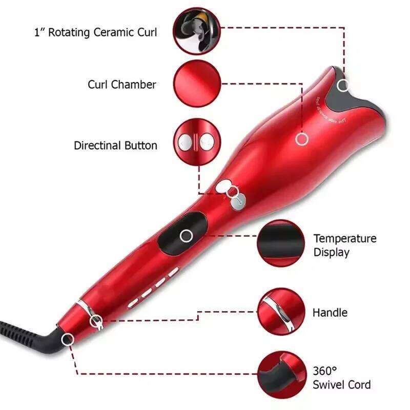 Automatic rotating ceramic ion rod, long-lasting shape iron, automatic curling iron 26Y0306
