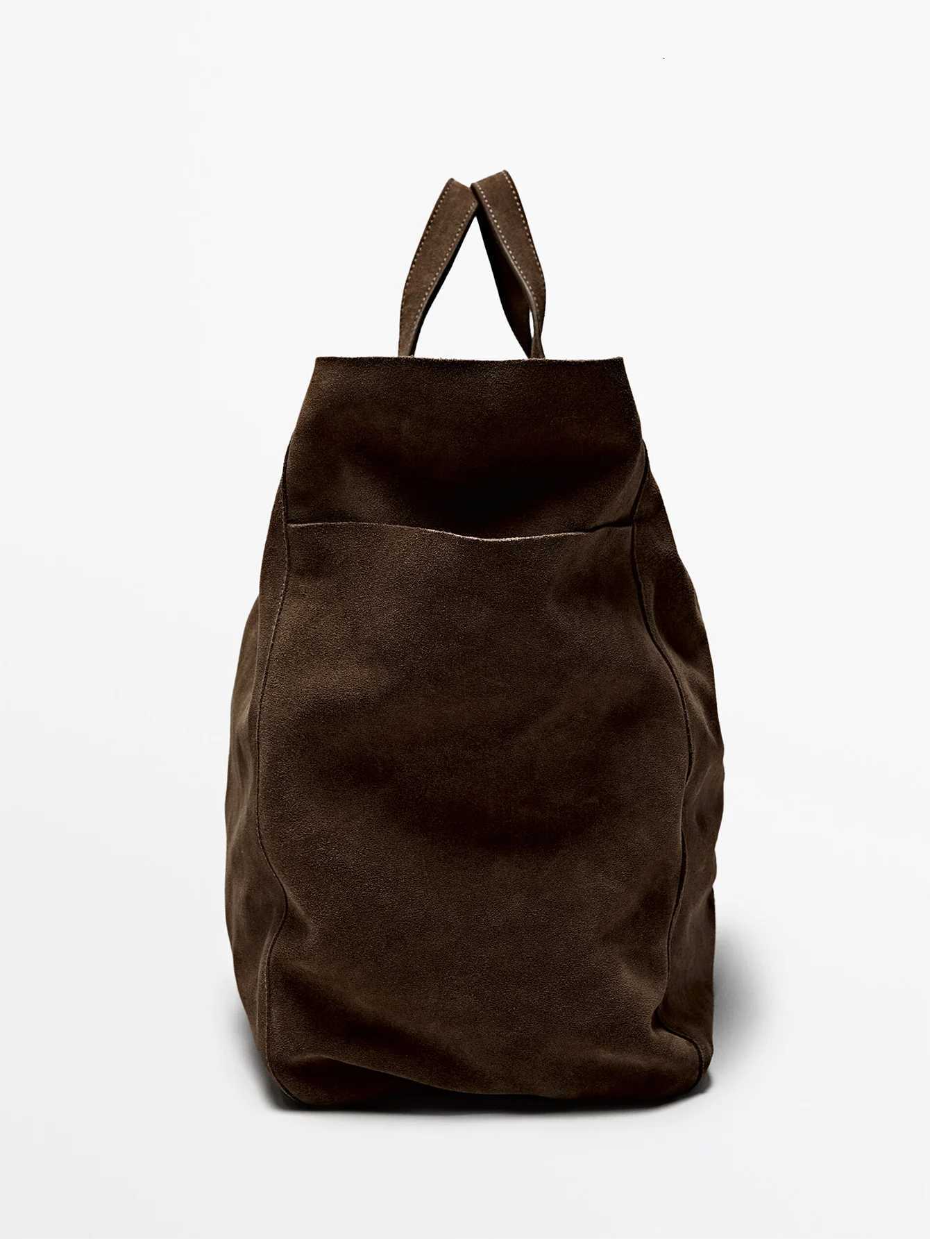 Ladies large suede handbag large-capacity soft-shoulder bag suede tote bag backpack bag work handbag travel winte H260306