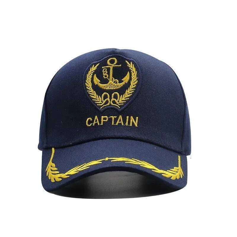 Hot Sale Adult Yacht Military Cap Sailor Captain Costume Cotton Admiral Baseball Caps Captains Hat Y260304