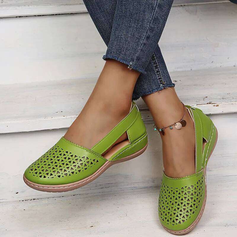 2026 New Women Wedges Sandals Hollow Out Vintage Woman Shoes Slip on Casual Sewing Ladies Sandal Female Summer
