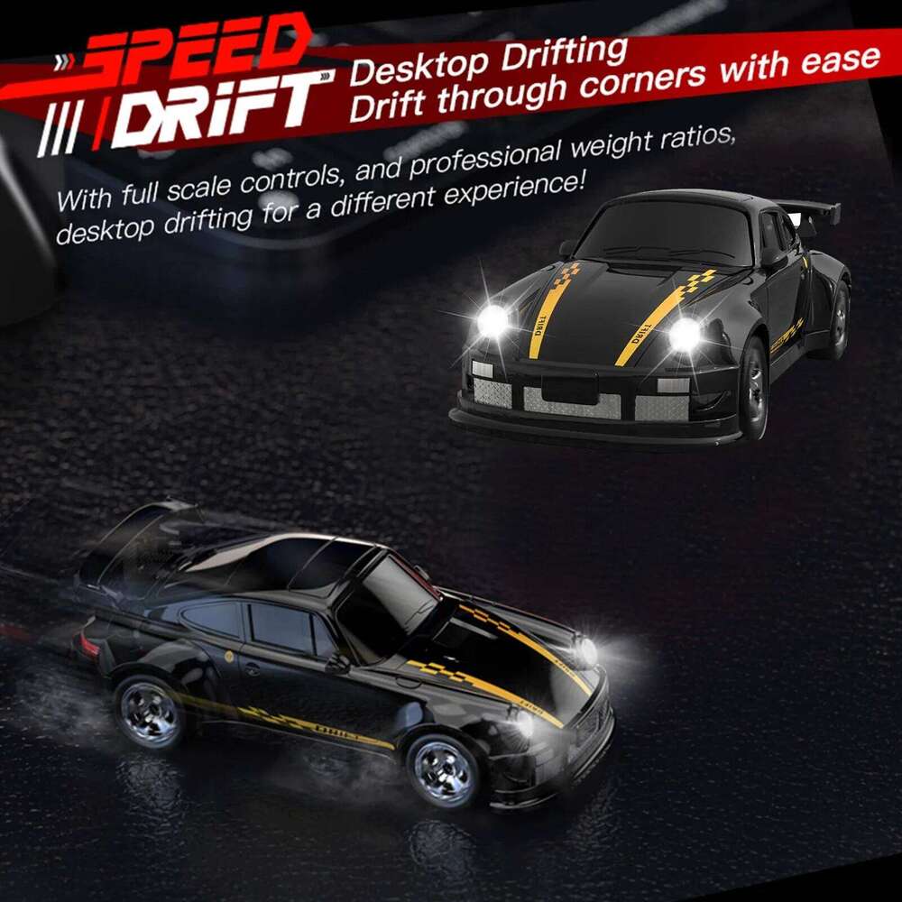 2.4GHz 4WD Remote Control Drift Car - Mini Model with LED Lights & Full Proportional Control, Racing Sport Toy for Kids C260305