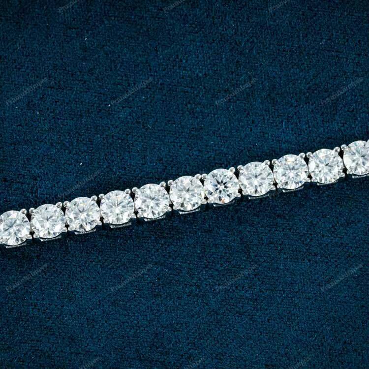 High-quality Moissanite Tennis Bracelet 4mm 65inch Iced Sterling Silver Men Hip Hop Jewelry Party Wholesale Price