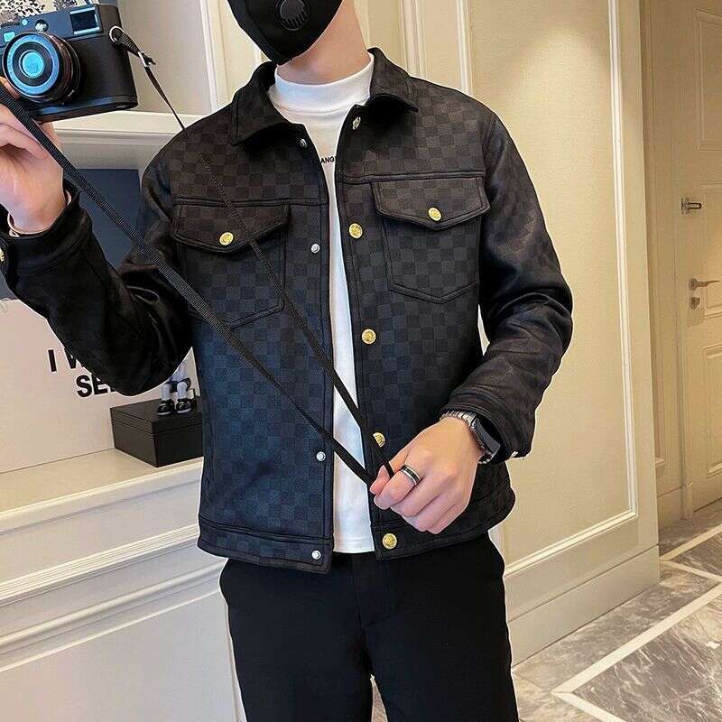 New Autumn And Winter Men's Korean Style Slim Fit Smooths Your Silhouette Casual Thin Youth Jacket Top