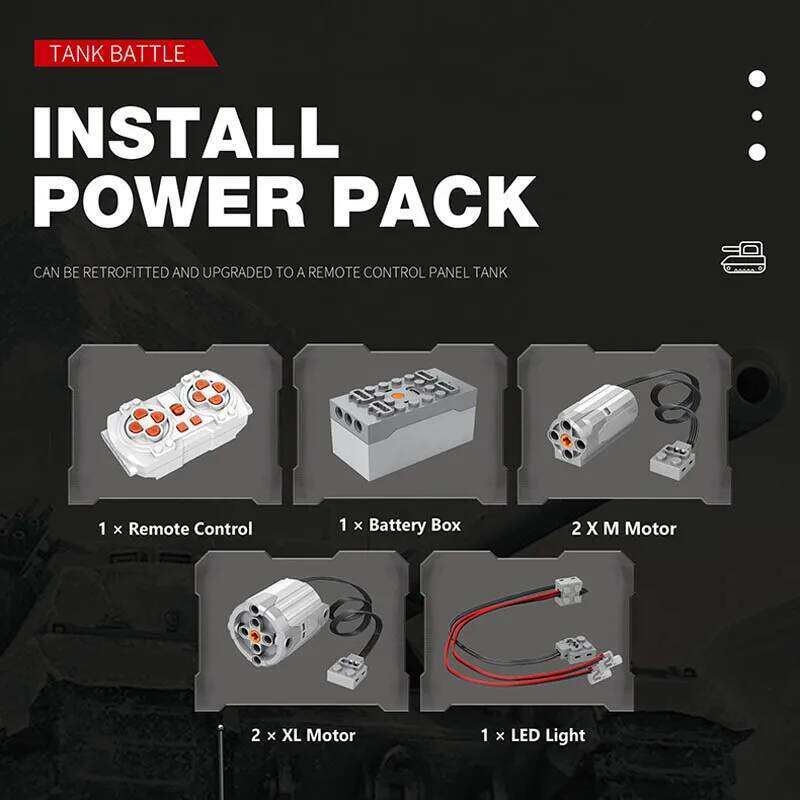 1516PCS MOC Technical Ww2 Military Weapon Remote Control Tank Building Blocks Bricks Model Assembling Toys for Children Gift Set Z260306