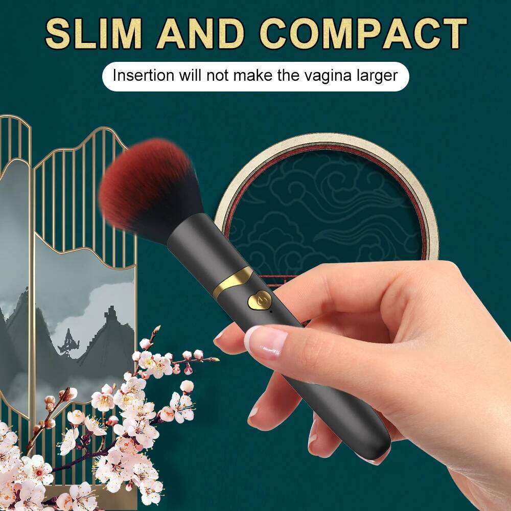 Makeup Brush G Spot Vibrator Sex Toys Powerful Vibrating Vagina Nipple Orgasm Stimulator USB Wireless Charging AV Stick Massager W260305