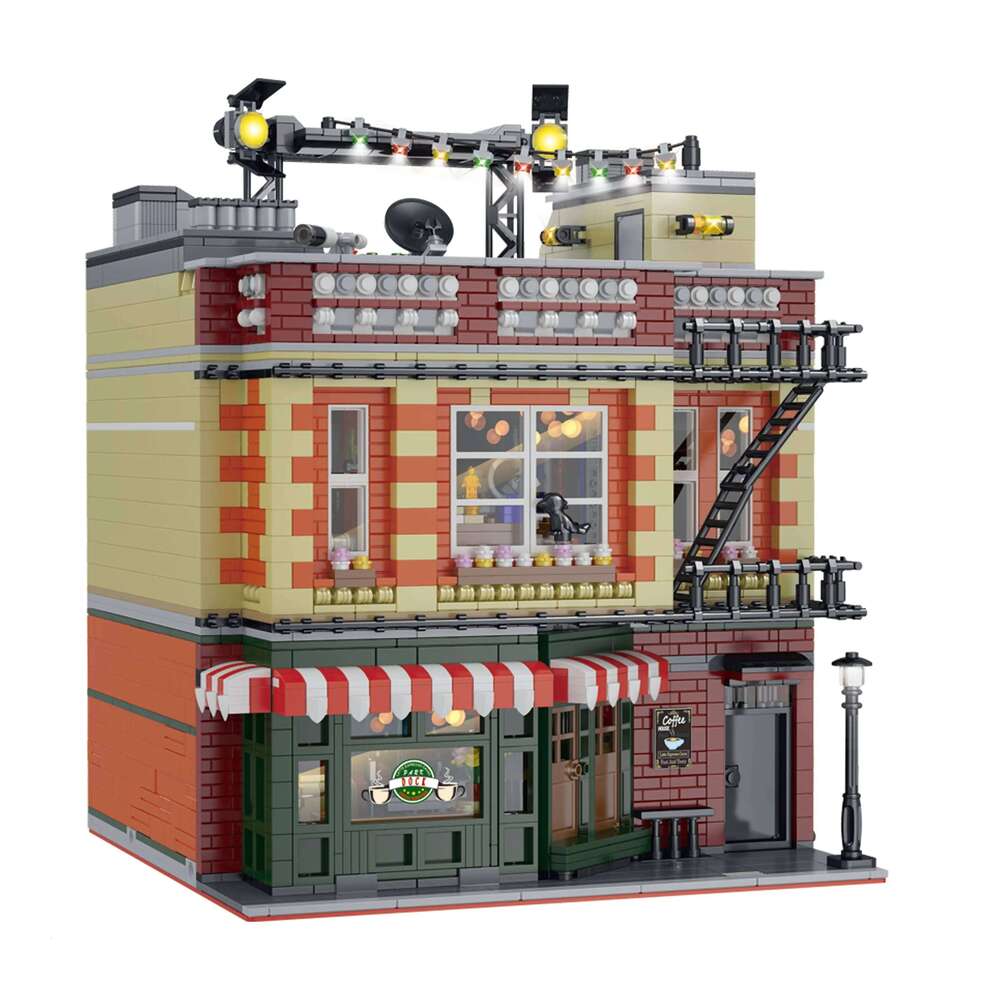 MOC-34463 Creative Expert Friends Apartment Modular Building Blocks Street View City Architecture Models Sets Kid Toys Boy Gifts Z260306
