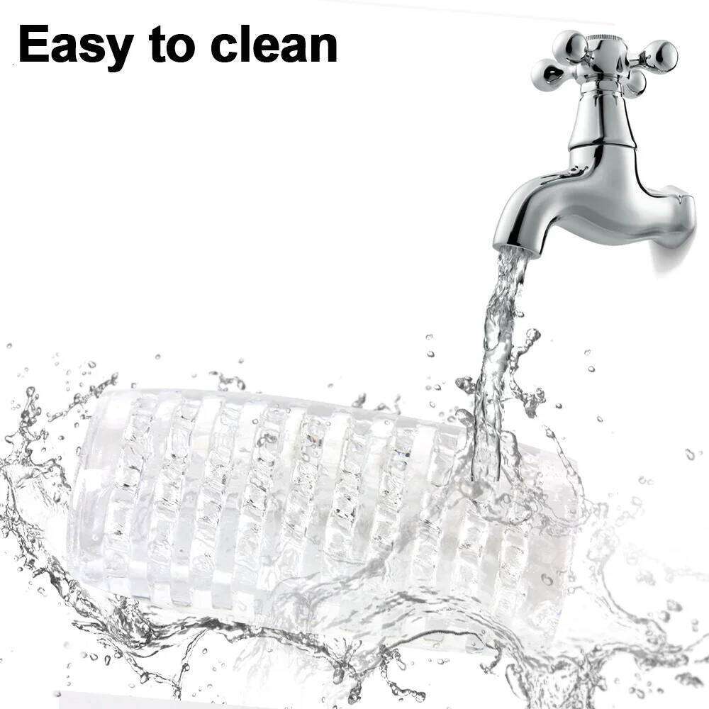 Male Masturbation Cup Transparent Masturbator Egg Adult for Men Sucking Penis Pump Exerciser Sex Toys W260305