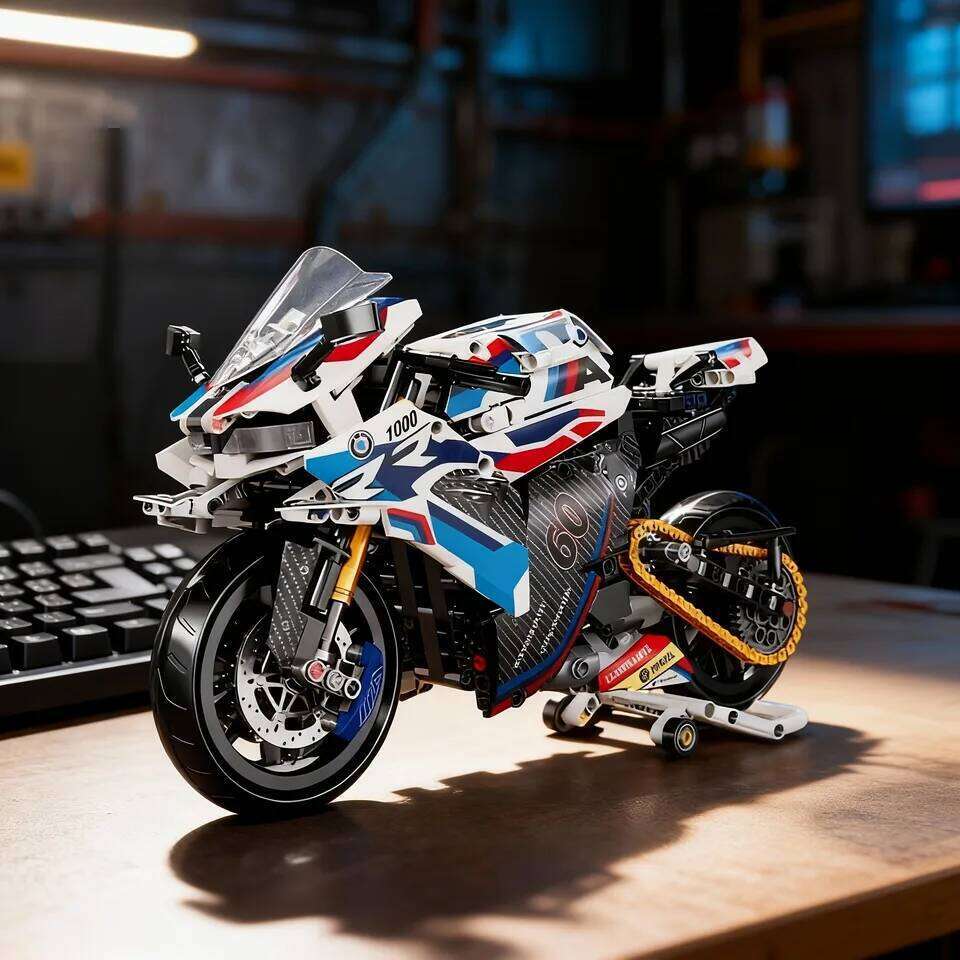 1:8 Motorcycle Building Blocks Set Super Motorbike Model Kit Technical Racing Kids Assembled Toys Gifts For Boys And Girls Z260306