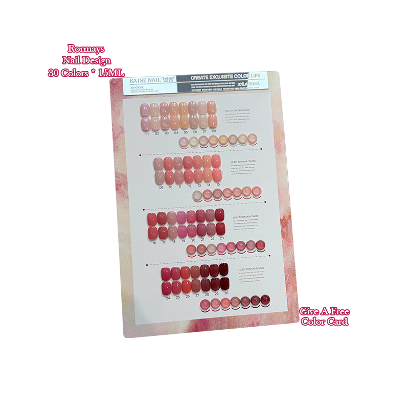 KAISE 30 Colors Nude Gel Nail Polish Set, Soak Off UV LED Sheer Translucent Jelly Gel Kit for Salon Home DIY Nail Art Manicure