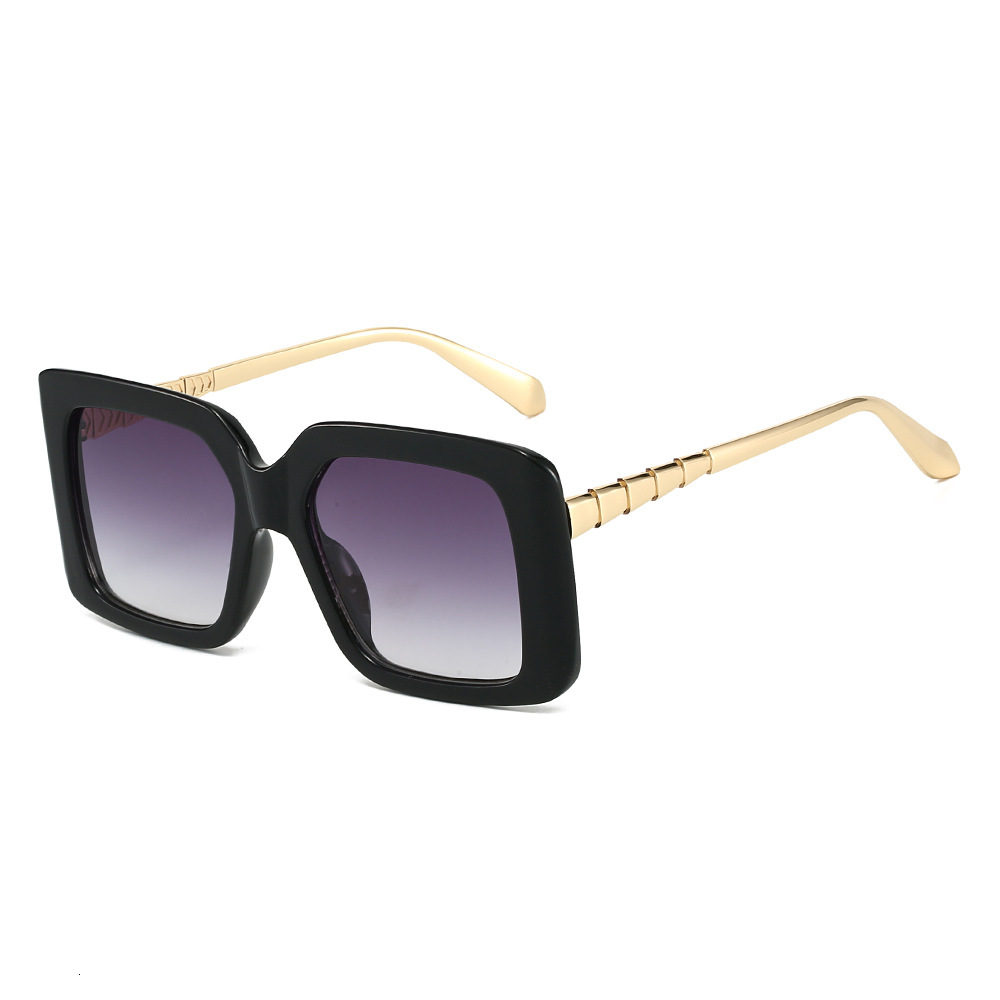 25 new stylish colorful fashion sunglasses with square metal frames men women, offering a high-end feel for outdoor driving and street photography