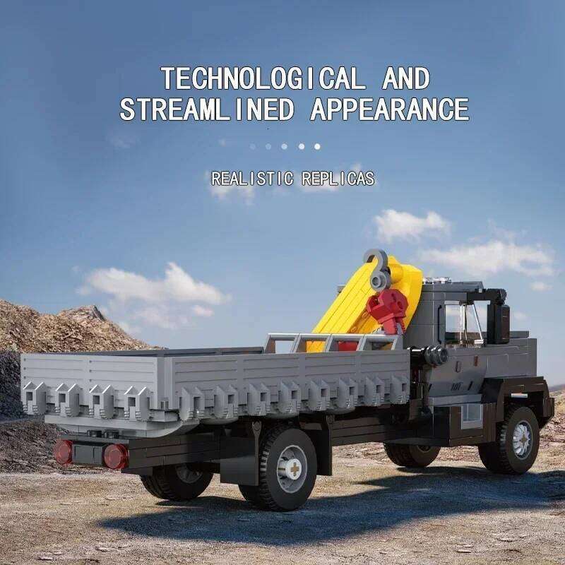 349PCS Truck-Mounted Crane Transport Car Building Blocks City Engineering Vehicle Truck Model Bricks Kids DIY Toys Holiday Gifts Z260305