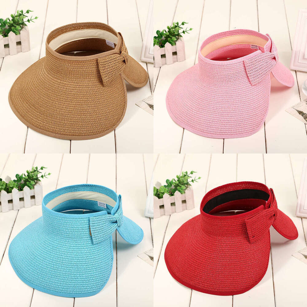 Roll-Up Wide Brim Visor Cap Female Fashion Topless sun hat Accessory for Summer Outdoor Activities