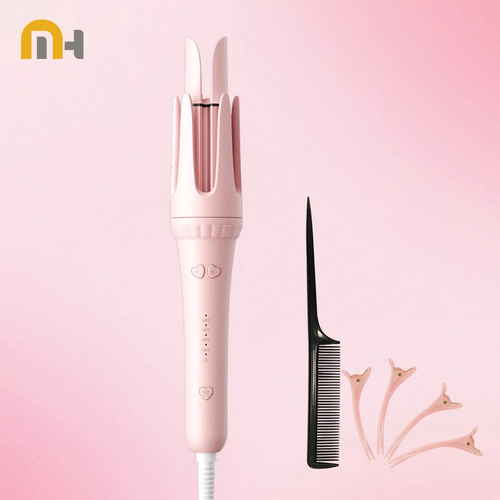 32mm Automatic Curling Iron with Negative Ion Ceramic Hair Care Buzzer Timer 4 Temperature Settings for Long Lasting Waves 260305