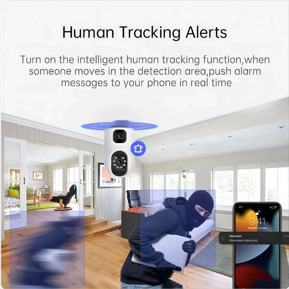 Tuya 8MP WiFi IP Dual Lens Baby Monitor Color Night Vision Human Automatic Tracking Video Smart Home Surveillance Camera 26W0306