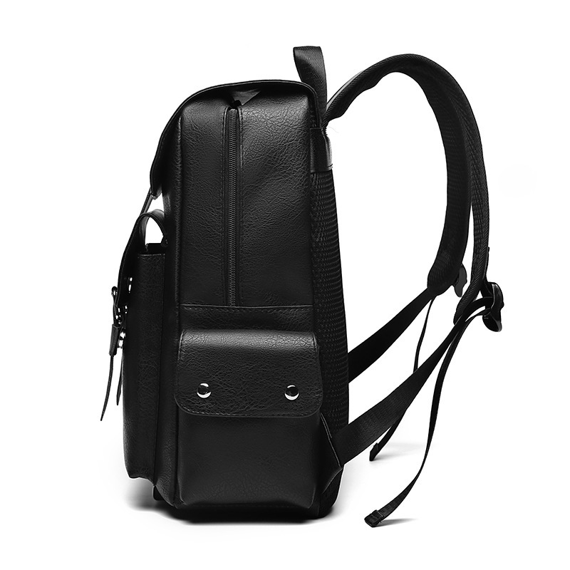 2026 British Retro Soft PU Leather Luxury Handbag Backpack Casual Large Capacity Travel Belt Buckle Backpack