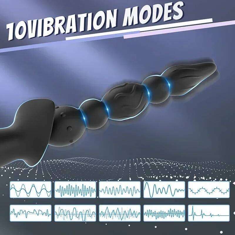 Vibrating Beads Butt Plugs Anal Vibrator Men Long Orgasm Women Vagina Massage Clitoris Stimulator Sex Toys for Couple W260305
