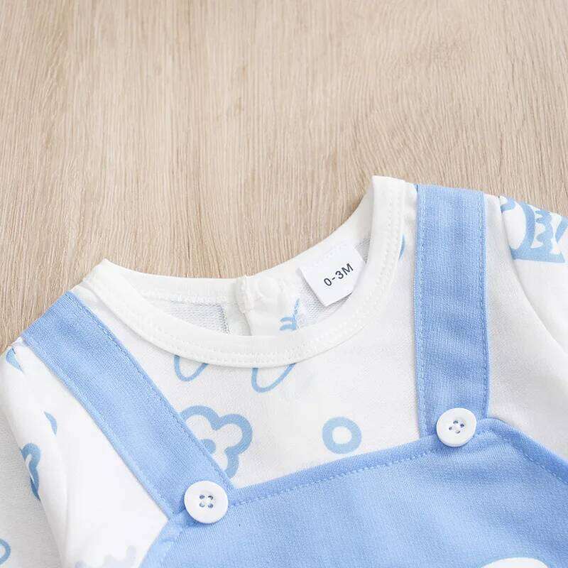 Autumn Long Sleeve Toddler Costume Onesie Newborn Baby Boy Girl Rabbit 0-18 Months Round Neck Soft Cartoon Bunny Romper Doodle Z260306