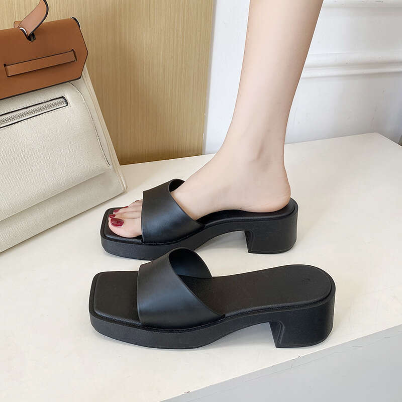 designer sandals hot designer shoe trendy heel slippers for women summer outdoor thick sole non slip fashion versatile sandals comfortable skirt match