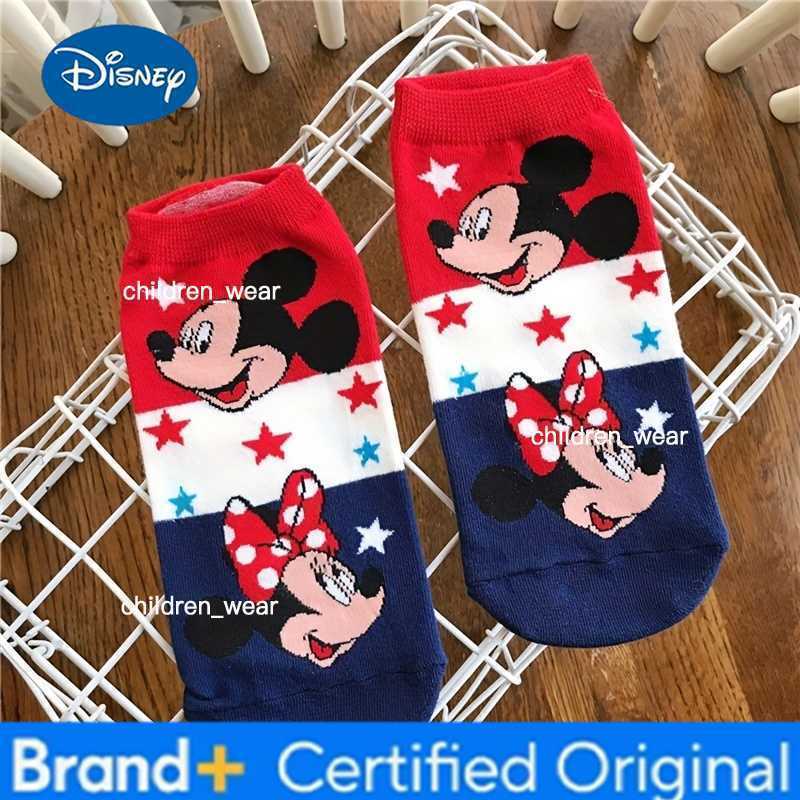 Disney 5 pairs Ankle Socks Cute Cartoon Character Socks for Women Mickey Pooh Chip Dale Casual Breathable Short Socks H260306