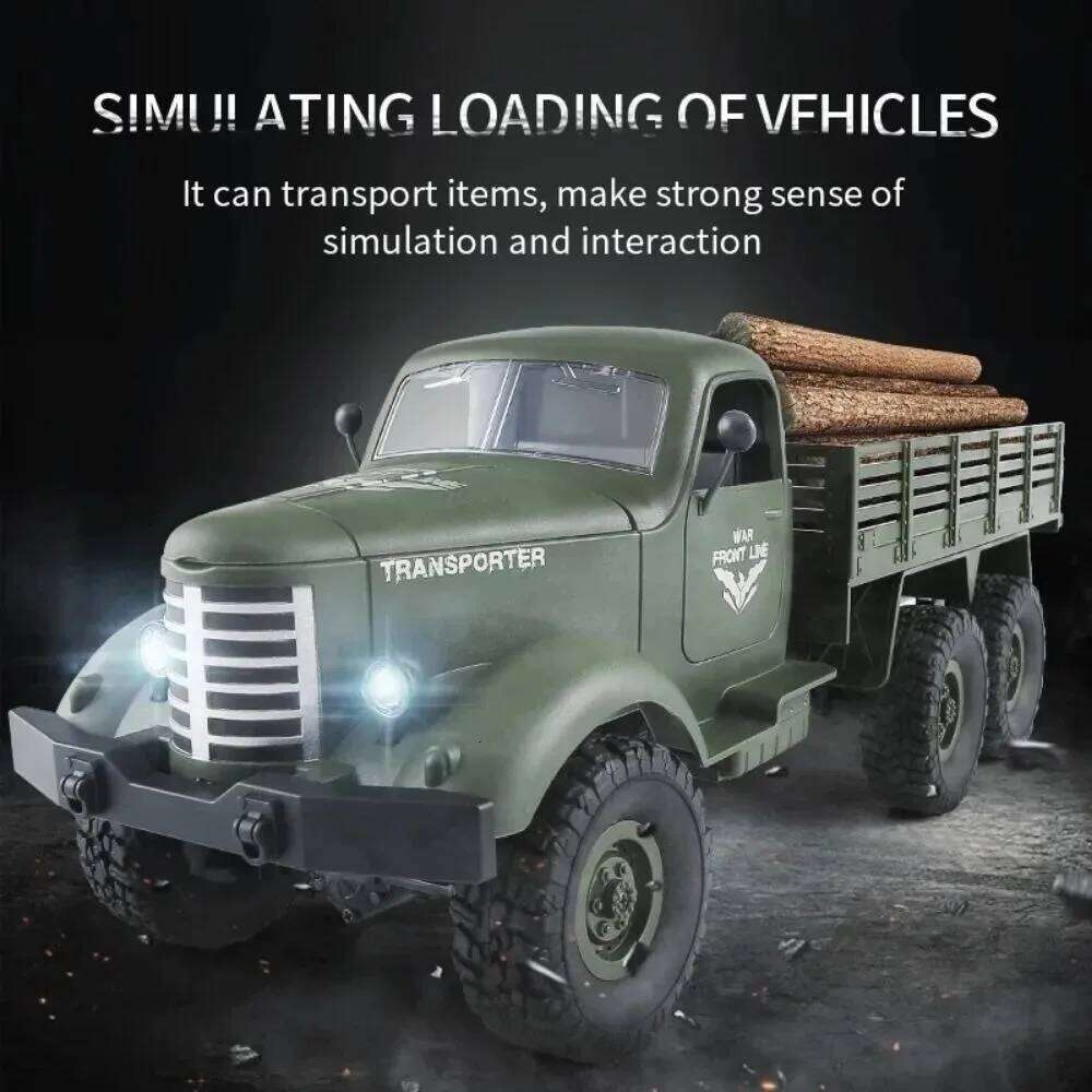 JJRC Q60 1:16 Simulation THAAD Six Wheel Military Truck Model Off-Road Climbing Children's RC Car Toys Christmas Gift C260305