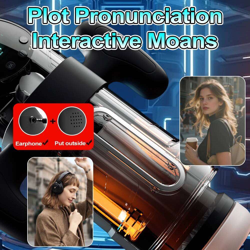 Electric Telescopic Sucking Vibration Heated Voice Plane Cup With Mobile Phone Holder for Male Masturbation Adult Products W260305