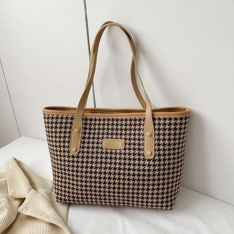 Fashion Commuting Large Capacity Autumn Plaid Trendy Casual New Shoulder Tote Women S Bag XIU LAI SI