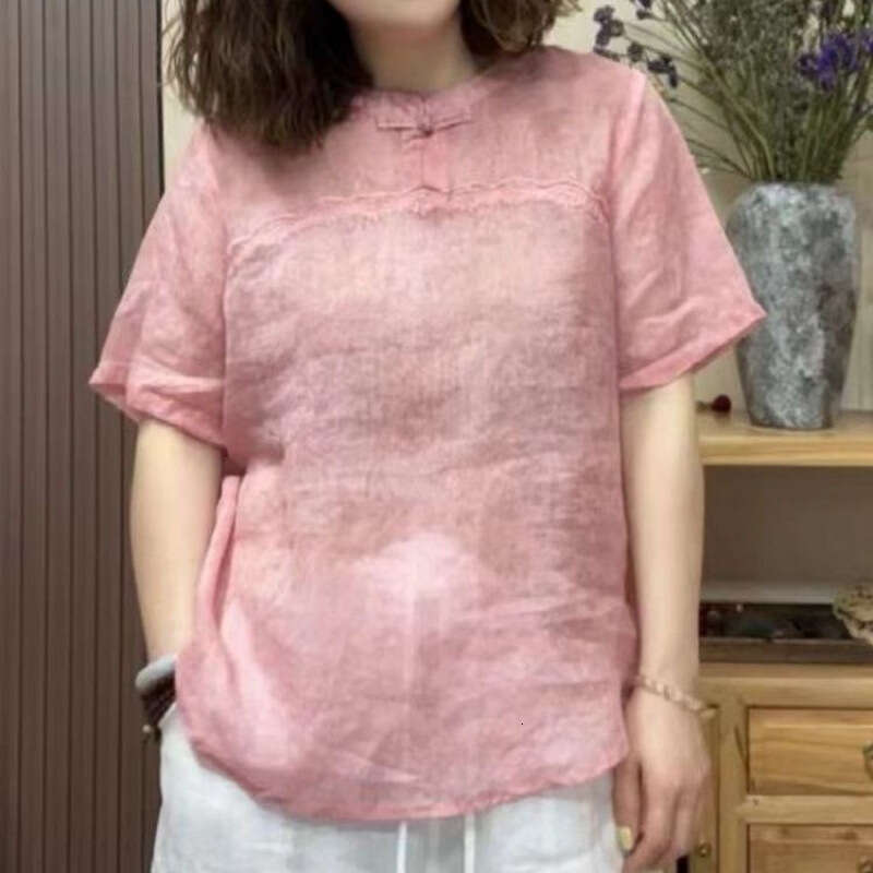 Short Sleeve Shirts Women OffShoulder Yarn Advanced Girl Piece Flying Spliced Modern Subculture Fall Ribbed Imitation Silk New Chinese Style tops