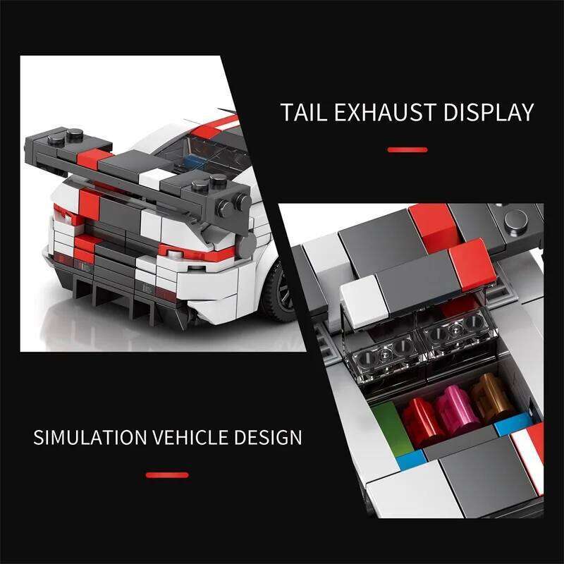 379PCS City Racing Car Building Blocks Sport Vehicle Model Bricks Desktop Ornaments Kids Educational Toys Holiday Gifts Z260305