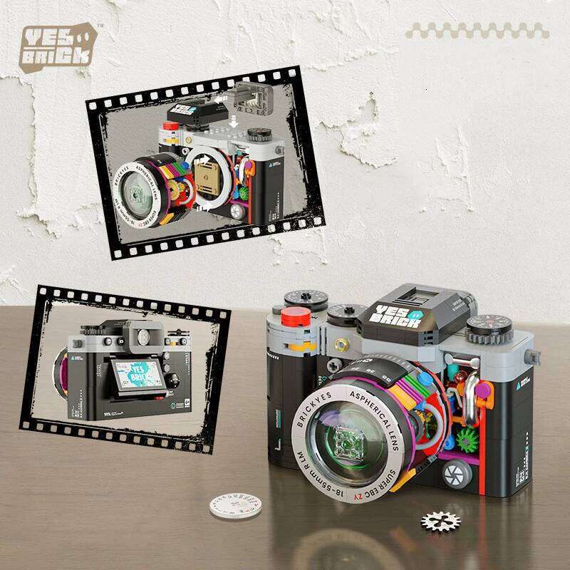 Creative Building Blocks Mechanical Universe Retro Camera Assembled Handmade Model Ornaments DIY Educational Leisure Toys Z260306