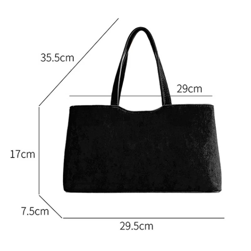 Retro Women Handbag Fashion Commuter Womens Tote Bag Suede Womens Bag Autumn and Winter Shoulder Bag 260306