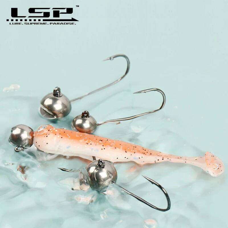 LSP jig head Hook 1g 1.5g 2g 2.5g 3g 3.5g 5.3g 7g 10g 14g Barbed Fishhook Fishing Tackle Accessories Kit Pesca S260305