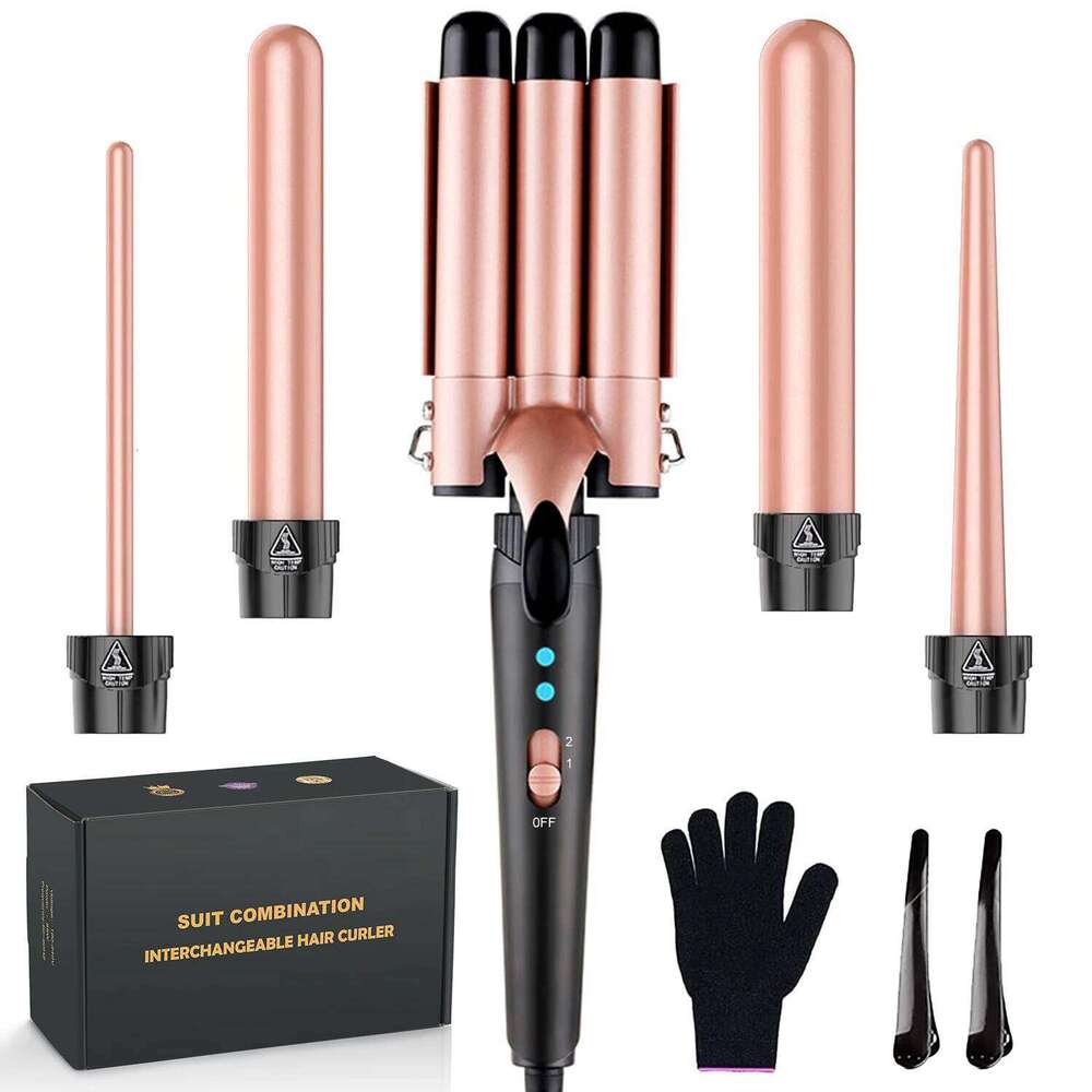 5-in-1 Waver Curling Iron,3 Barrel Hair Crimper with Fast Heating Up 26Y0306