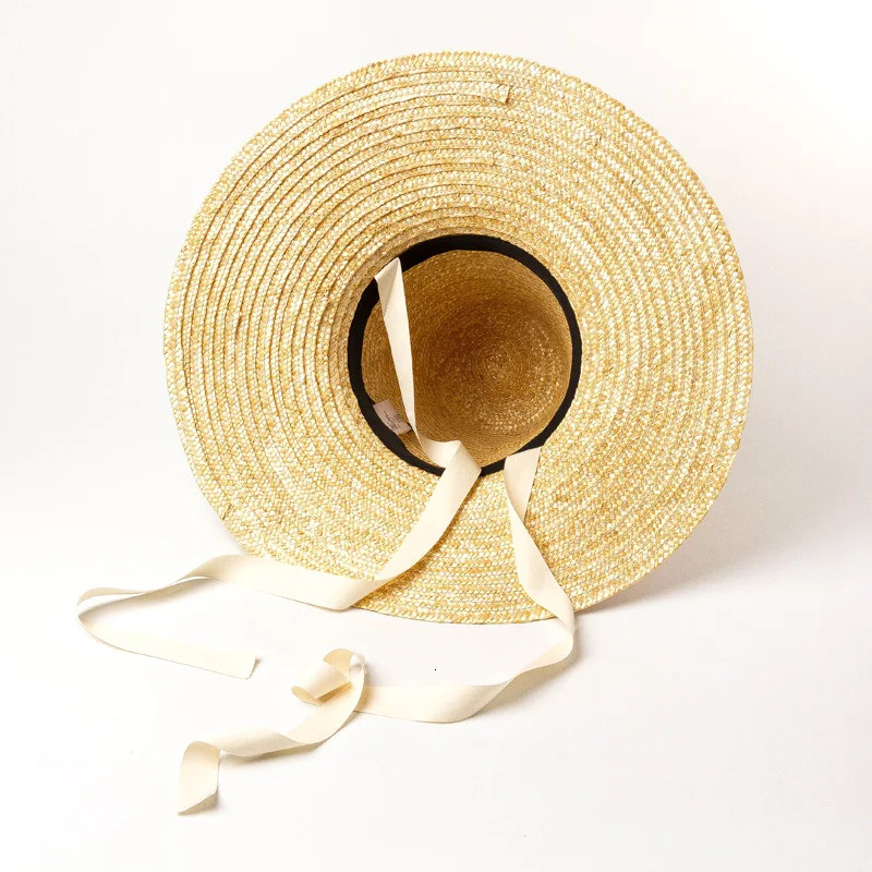 USPOP Retro Pointed High Top Straw Sun Hat with Straps Fashion Show Style and Wide Brim Straw Hat 260228