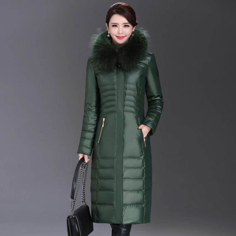 Shengyu Boya MiddleAged and Elderly OverTheKnee Long down Jacket Womens Thickeneded Mothers Fitted Style 260228
