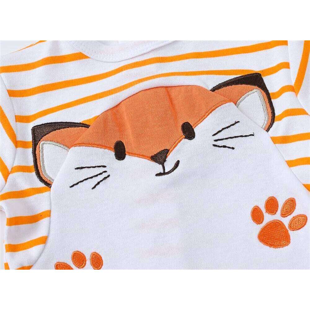 Newborn Baby Boy Clothes Long Sleeve 100% Cotton Cool Fox Design Overalls 0-12 Months Infant jumpsuit Romper Z260306