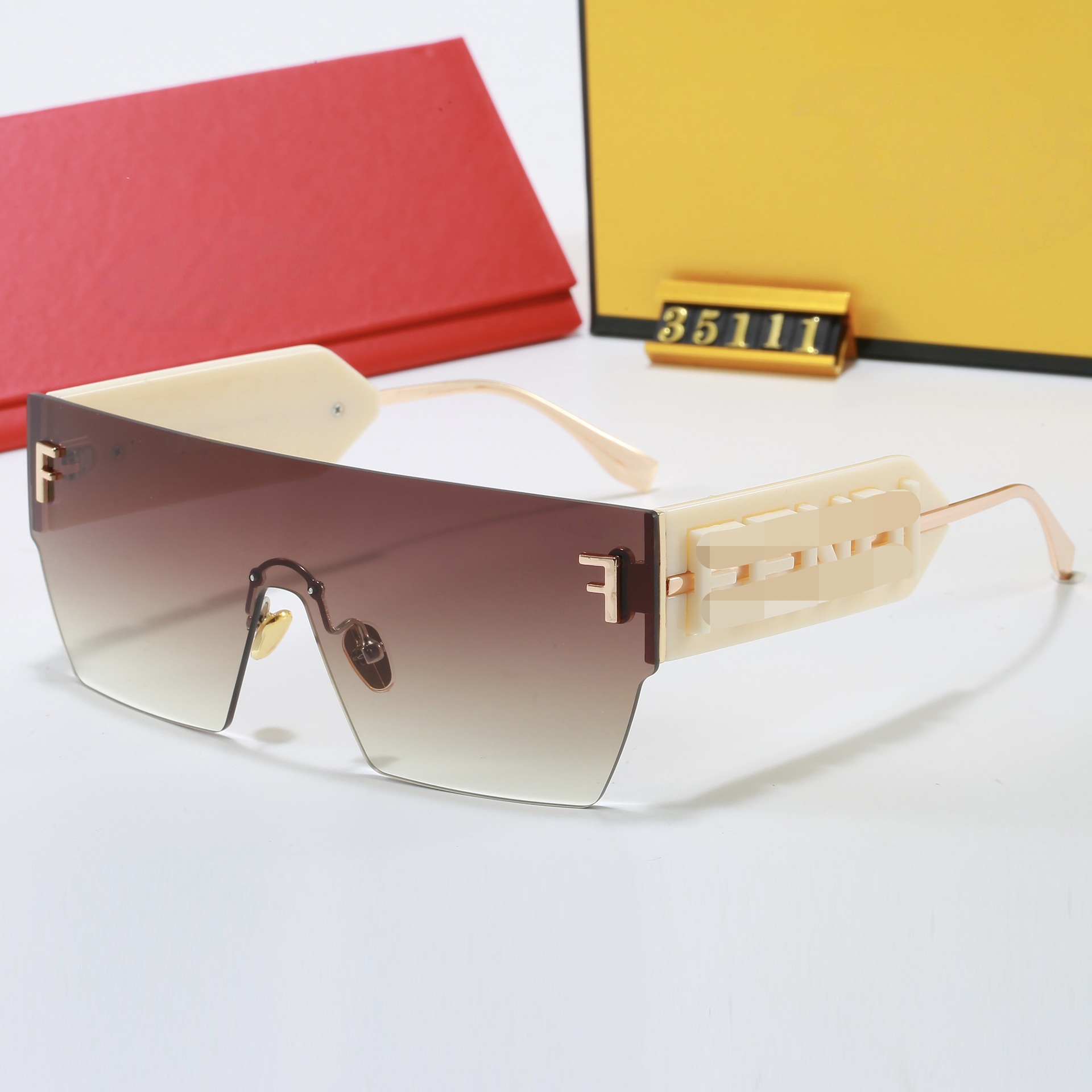 Fashion Vintage Rimless Square Sunglasses Classic Big Frame beautuil for mens women Designer sunglasses men glasses luxury womens Sunglasses Eyewear Summer