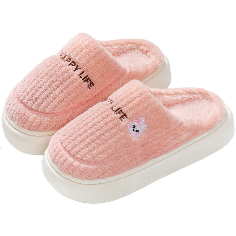 New cotton slippers for men in autumn and winter bags for home and indoor use thick soled warm home anti slip fuzzy cotton shoes for women S260305
