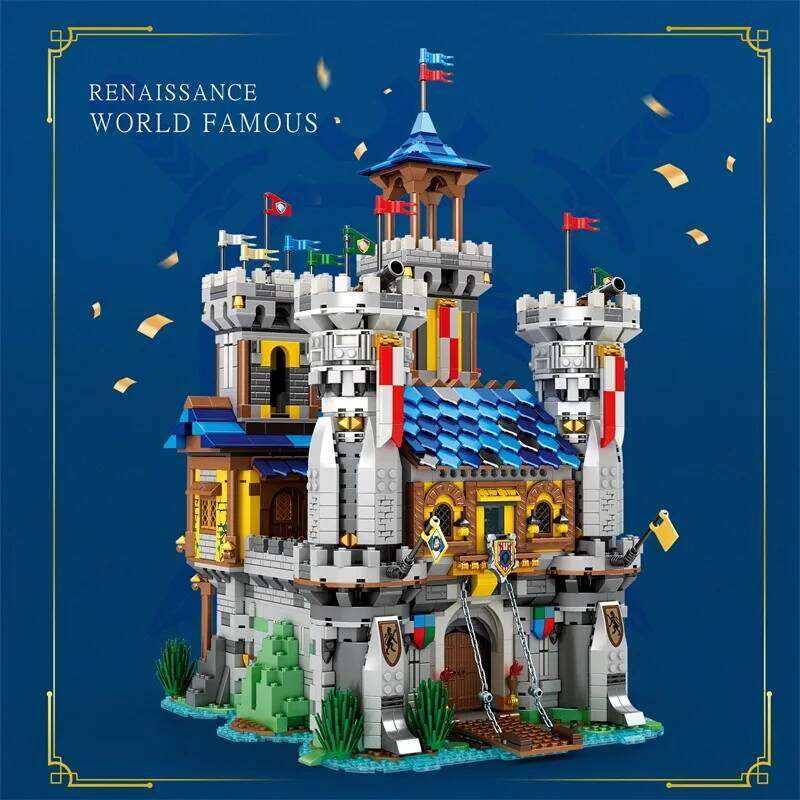Medieval Castle Building Blocks Model European Style City View MOC Bricks Creative Desktop Decoration Toys For Kids Z260305
