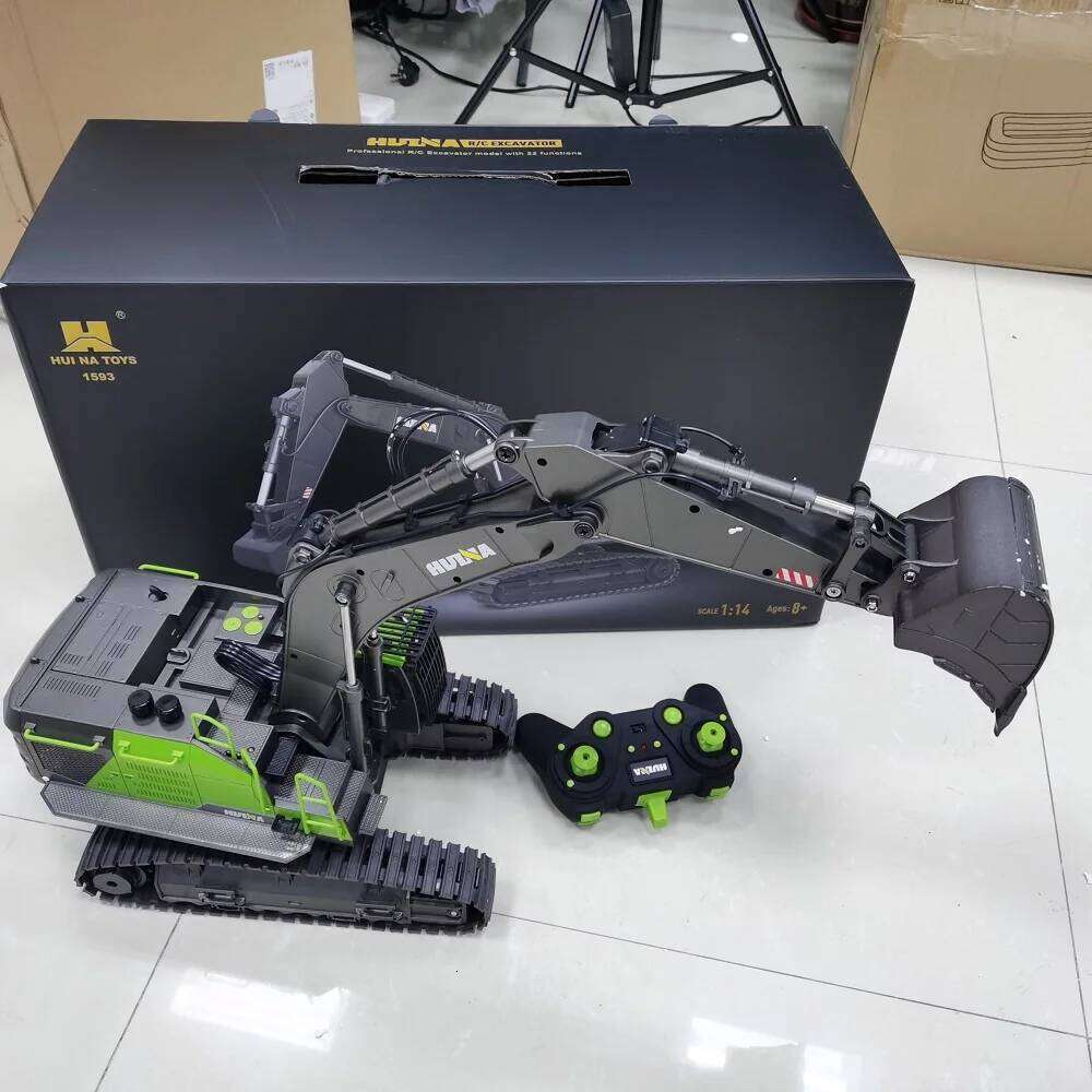 1/14 HUINA 1593 582 RC Excavator Dumper Truck crawler Alloy Tractor Loader 2.4G Radio Controlled Car Engineering toy for boy C260305