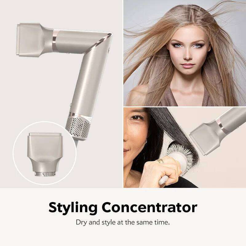 TINSOL 8-in-1 Negative Ion Hair Dryer Iron Set Air Curling Brush & Multi-Function Styling Tool 26Y0306