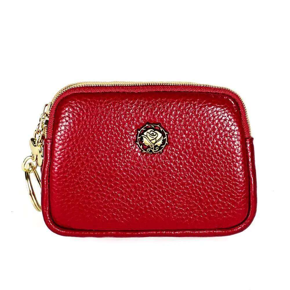 Senorita Fashion Genuine Leather Women Coin Double Zipper Small Purse Wallet C260304