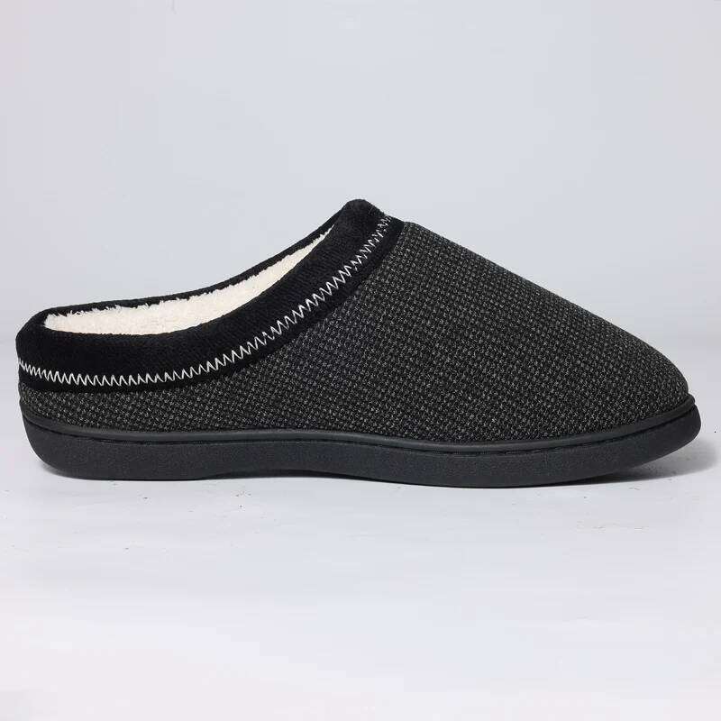Litfun Winter Warm Cotton Shoes For Soft Memory Foam Casual Indoor Flat Slides Short Plush Men Fluffy Home Slippers