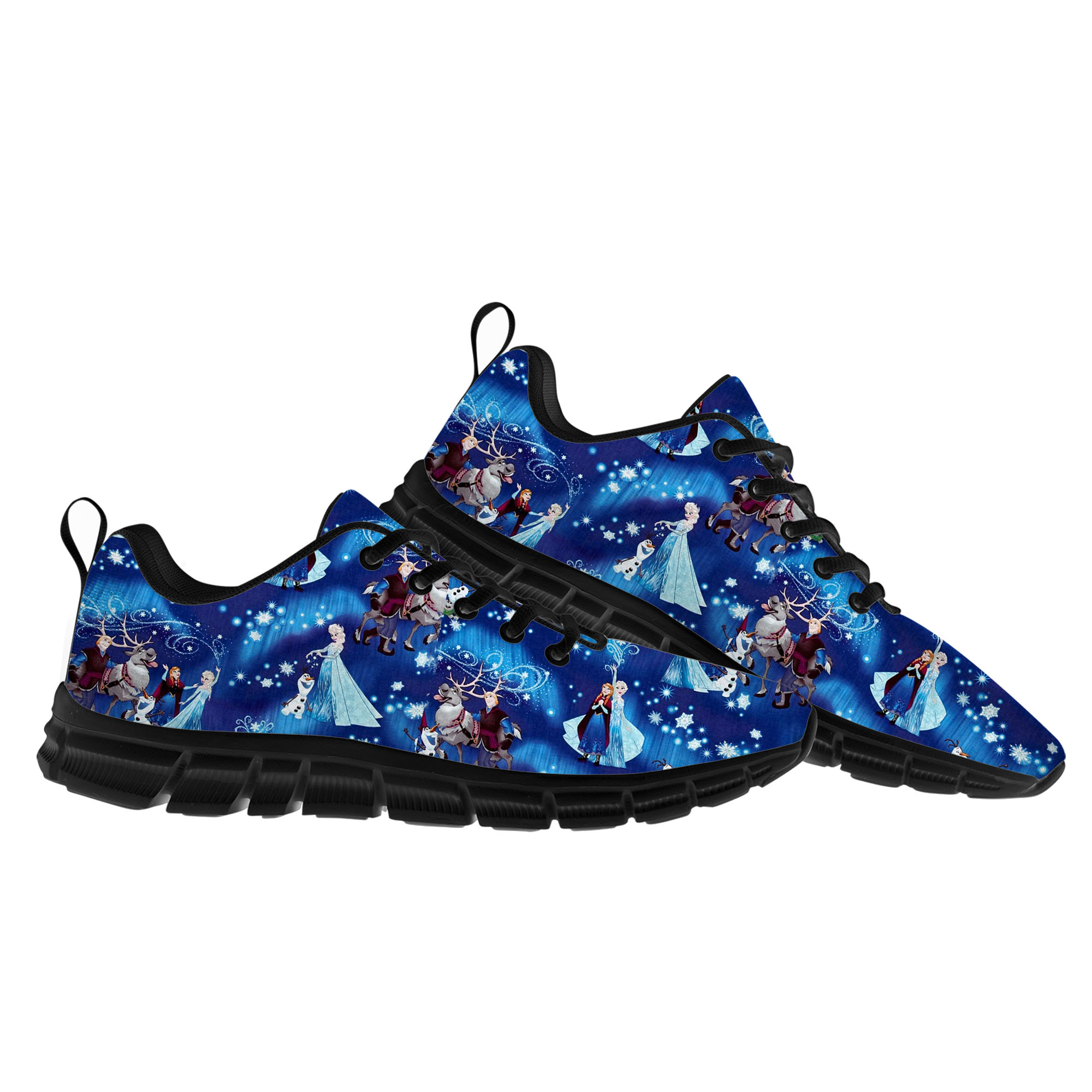 Elsa Anna Sports Shoes Man Woman Boys Girls Disney Cartoon Frozen Decorate Sneakers Design Your Photo Logo Text Walking Shoes Walking Shoes Custom Sho